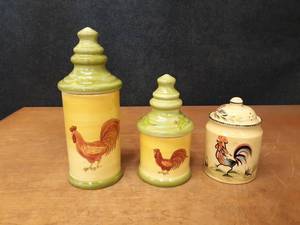 lot 186 image: Ceramic Canister Set