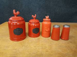 lot 187 image: Ceramic Canister Set