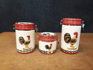 lot 188 image: Ceramic Canister Set
