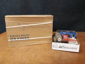 lot 193 image: 12 x 18 Metal Drawer Assembly & Assorted Door Locks, Handles