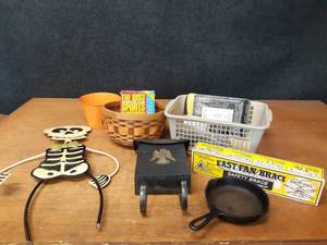 lot 275 image: Lot of Misc. - #3 Cast Iron Pan, Halloween and More