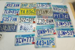 lot 63 image: License plates