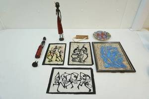 lot 139 image: African figures, bowl, and more