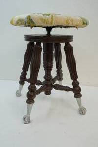 lot 149 image: Antique piano stool