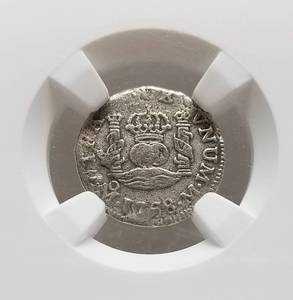 1768 SPANISH SILVER 12 REALE SHIPWRECK EFFECT FROM EL CAZADOR NGC CERTIFIED