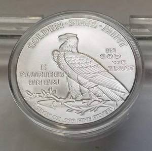 1 TROY OZ. .999 FINE SILVER INCUSE INDIAN DESIGN IN AIRTITE