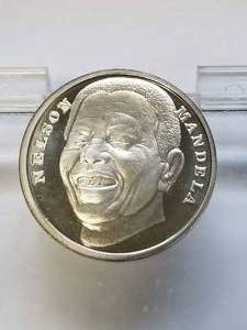 1 TROY OZ. .999 FINE SILVER BORN TO BE FREE - NELSON MANDELA