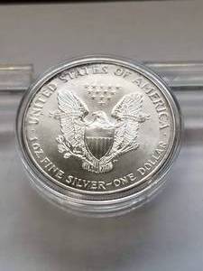 1995 AMERICAN SILVER EAGLE 1 TROY OZ. .999 FINE SILVER IN AIRTITE