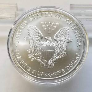 2002 AMERICAN SILVER EAGLE 1 TROY OZ. .999 FINE SILVER IN AIRTITE