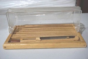 Bread box and knife