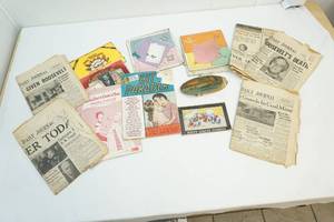 Vintage hankies, papers & magazines
