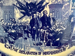 lot 21 image: Liberty Blue Declaration of Independence Platter