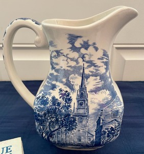 lot 23 image: Liberty Blue Coasters and a Pitcher
