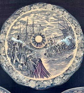 lot 24 image: Liberty Blue Serving Pieces