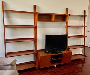 lot 300 image: Wall Shelving Unit (TV and cable box not included)
