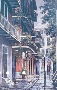 lot 99 image: A Stroll in Pirates Alley Numbered Print by Al Federico
