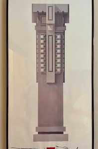 lot 317 image: Frank Lloyd Wright Column Unity Church Framed Print