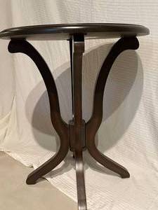 lot 122 image: Round Wooden Table With Ornate Top