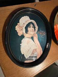 lot 123 image: 2 Coca-Cola Metal Serving Trays