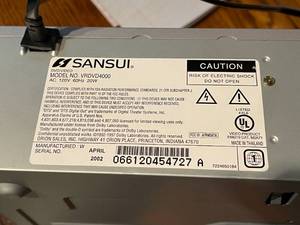 lot 126 image: Sansui DVD  VCR Recorder