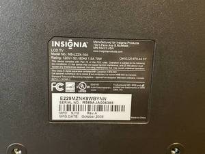 lot 133 image: Insigna LCD TV With Remote