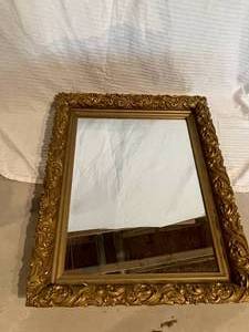 lot 150 image: Ornate Gold Framed Wall Mirror