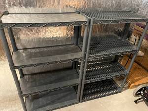 lot 155 image: 2 Plastic 4 Shelf Storage Pieces