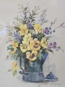 lot 338 image: Floral Watercolor by Paul Whitney Hunter