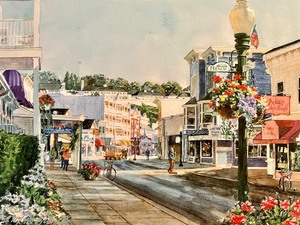 lot 390 image: Morning on Main by Kathleen Chaney Fritz