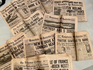 lot 411 image: Neat 1940s Newspapers