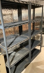 lot 424 image: 2 Plastic Shelving Units