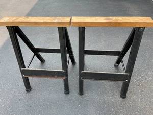 lot 200 image: 2 Hirsh Folding Saw Horses