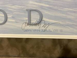 lot 217 image: John Van Zyle Iditarod 2002 Framed Print