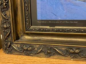 lot 218 image: Mount McKinley Print From Oil On Canvas 1924 Chris Arend in Ornate Frame