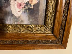 lot 219 image: Very Ornate Vintage Frame Portrait Print