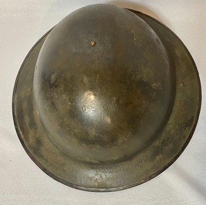 lot 460 image: Vintage Military Helmet WWI Brodie Helmet
