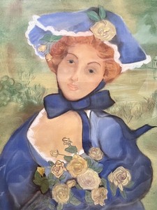 lot 473 image: Portrait of a Lady in a Bonnet Framed Art