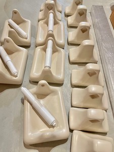 lot 480 image: Ceramic Commercial Towel Holder and Toilet Paper Fixtures