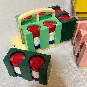 lot 270 image: Colorful Color Block Poker Caddies