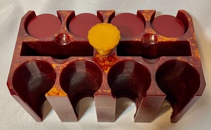lot 283 image: Beautiful Bakelite Poker Chip Rack