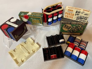 lot 296 image: Assorted Poker Chip Holders and More