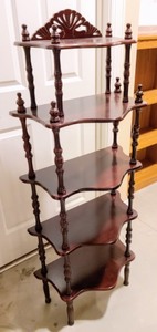 lot 239 image: Mahogany Tier Wooden Shelf