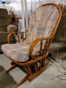 lot 242 image: Rocking Chair and Ottoman