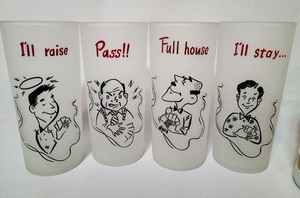 lot 266 image: Vintage Poker Glasses