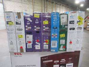 UNTOUCHED Wholesale Pallet of 40 43 50 & 55 Smart Ultra HD TVs - $3,929.85 RETAIL VALUE
