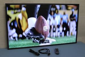 lot 54 image: NEC 55 High Performance LED Backlit Commercial Grade Display  TV  Television  Monitor with Integrated Tuner & Speakers