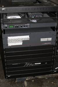 lot 60 image: Two Middle Atlantic Equipment Racks with Miscellaneous Pro Audio Video & Power Distribution Items