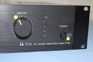 lot 67 image: TOA Electronics A-706 Pro Audio PA Power Amplifier with 6 Line  Microphone Inputs