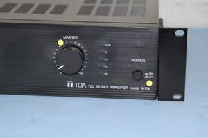lot 94 image: TOA Electronics A-706 Pro Audio PA Power Amplifier with 6 Line  Microphone Inputs