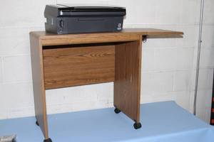 lot 119 image: Epson Stylus CX7400 All-In-One Printer Copier Scanner and Small Table  Cart with Folding Shelf